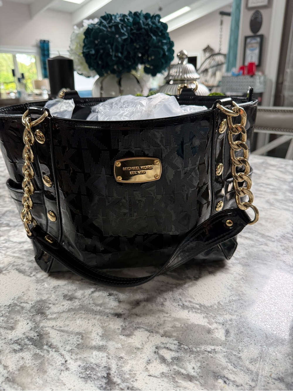 MK Michael Kors patent leather tote